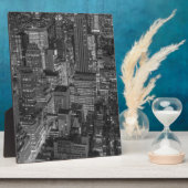 白黒レッドニューヨークシティスカイライン フォトプラーク (側面)