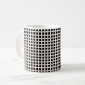 白黒レッドパターンシック コーヒーマグカップ (正面左)