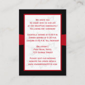 白黒レッドフローラ披露宴エンクロージャカード エンクロージャーカード (裏面)