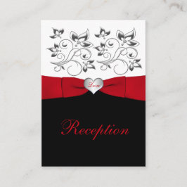 白黒レッドフローラ披露宴エンクロージャカード エンクロージャーカード