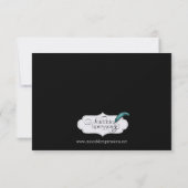 白黒レッドボヘミアンウェディング日付を保存 セーブザデート (裏面)