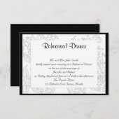 白黒レッドボヘミアンポッ結婚シュリハーサル 招待状 (正面/裏面)