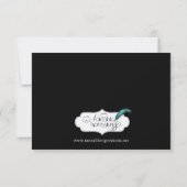 白黒レッドボヘミアンポッ結婚シュリハーサル 招待状 (裏面)