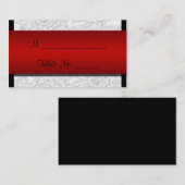 白黒レッドボヘミアンポ結婚ス座席表 プレイスカード (正面/裏面)