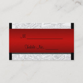 白黒レッドボヘミアンポ結婚ス座席表 プレイスカード