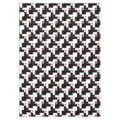 白黒レッドモダンヴィンテージテーブルクロス テーブルクロス (正面)