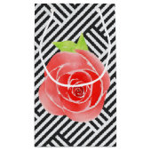 白黒レッドローゼスフローラ スモールペーパーバッグ (裏面)