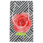 白黒レッドローゼスフローラ スモールペーパーバッグ (正面)