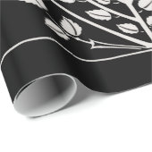 白黒レッドローゼローズバッドアールヌーボーフローラ ラッピングペーパー (ロールコーナー)