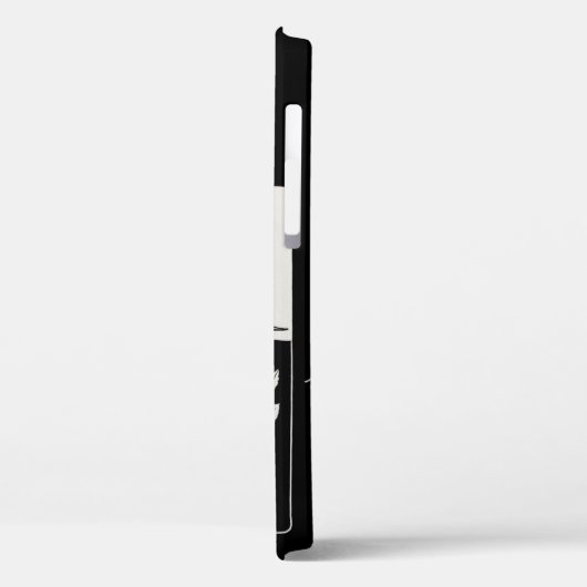 白黒レッドローゼローズバッドアールヌーボーフローラ Case-Mate iPhoneケース (裏面 / 左)