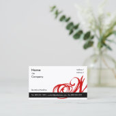 白黒レッド名刺AからZまで 名刺 (スタンド正面)