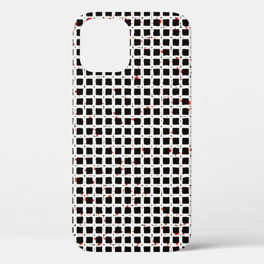 白黒レッド抽象芸術パターンシック Case-Mate iPhoneケース (裏面)
