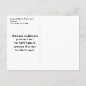 白黒レッド水玉模様レトロキュートコンサルタント インビテーションポストカード (裏面)