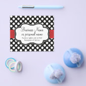 白黒レッド水玉模様レトロキュートコンサルタント チラシ (シングル)