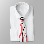 白黒レッモダンドスワール抽象芸術 ネクタイ (タイ)