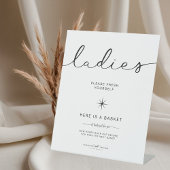 白黒レディースバスルーム結婚バスケット 台座サイン