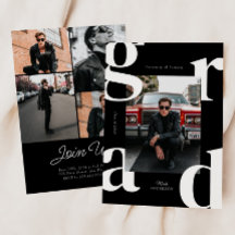 白黒レトロはっきりした2024年卒業