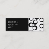 白黒レトロはパターンを一周します スキニー名刺 (裏面)