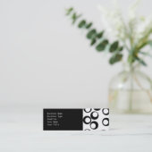 白黒レトロはパターンを一周します スキニー名刺 (スタンド正面)