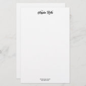 白黒レトロスクリプト 便箋 (正面/裏面)