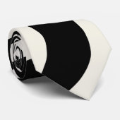 白黒レトロスタイル波 ネクタイ (ロール)