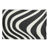 白黒レトロスタイル波 枕カバー (裏面)