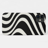 白黒レトロスタイル波 Case-Mate iPhoneケース (裏面(横))