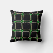 白黒レトロスタイル角形枕 クッション (裏面)