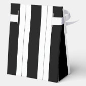 白黒レトロストライプ誕生日の好意カスタム フェイバーボックス (裏面)