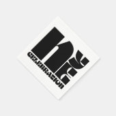 白黒レトロタイポグラフィ新年のイブパーティー スタンダードカクテルナプキン (角)