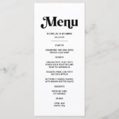 白黒レトロディスコ結婚ズ メニュー (正面)