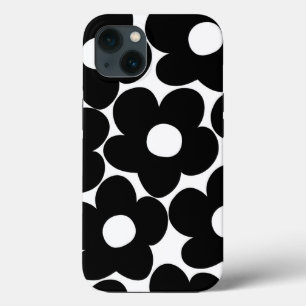 白黒レトロデイジー#1 #decor #art iPhone 13ケース