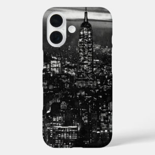 白黒レトロニューヨーク iPhone 16ケース