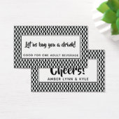 白黒レトロパタン飲料チケット (デスク)