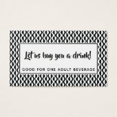 白黒レトロパタン飲料チケット (正面)