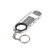 白黒レトロパターストライプン1 キーホルダー栓抜き (裏面アングル)