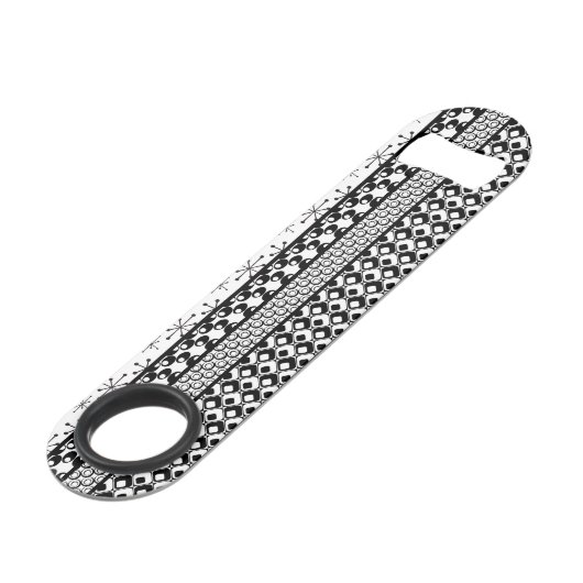白黒レトロパターストライプン1 スピード栓抜き (正面アングル)
