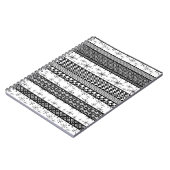 白黒レトロパターストライプン1 ノートブック (左側)