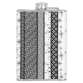 白黒レトロパターストライプン1 フラスク (裏面)