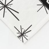 白黒レトロパターストライプン1 フリースブランケット (角)