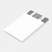 白黒レトロパターストライプン1 ポストイット (アングル)