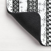 白黒レトロパターストライプン1 マウスパッド (コーナー)