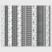 白黒レトロパターストライプン1 ラッピングペーパー (フラット)