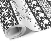 白黒レトロパターストライプン1 ラッピングペーパー (ロールコーナー)