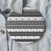 白黒レトロパターストライプン1 缶バッジ (インサイチュ)