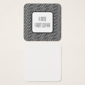 白黒レトロパターファンキーンのメッセージのメモ (正面&裏面)