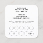 白黒レトロフォトコーヒーショップロイヤリティカード ロイヤリティカード (裏面)