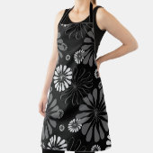 白黒レトロフローラ エプロン (インサイチュ)