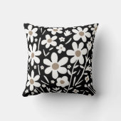 白黒レトロフローラ クッション (裏面)