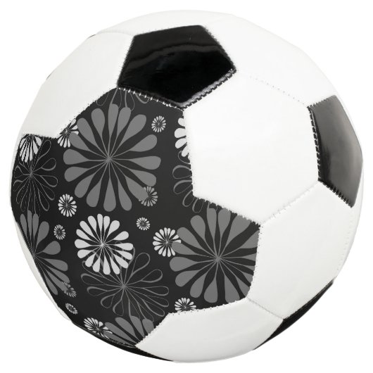 白黒レトロフローラ サッカーボール (3/4)